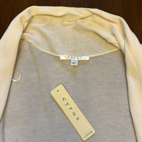 NWT Cyrus Women’s Cream Sweater Cardigan Long Sleeve Size Large - Size L - Picture 10 of 14